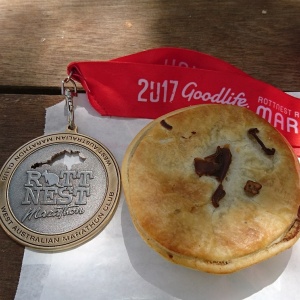 Rottnest medal and pie.